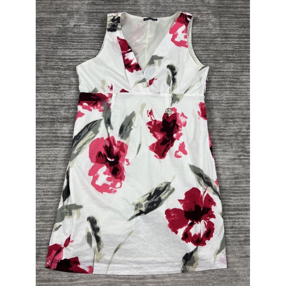 Madison Paige Dress Womens XL Cottage Core Tropical Flower V Neck Floral Sheath